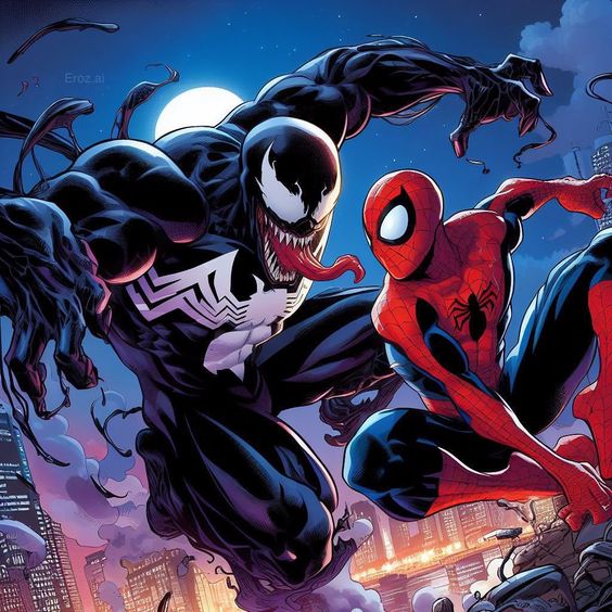 Venom vs Spiderman.