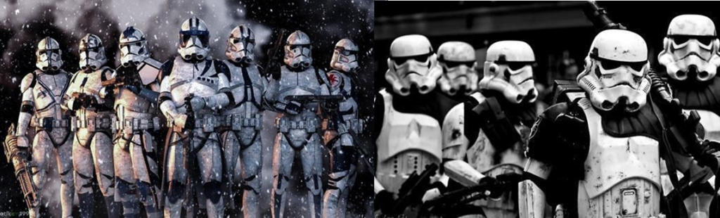 Clones vs Stormtroopers star wars