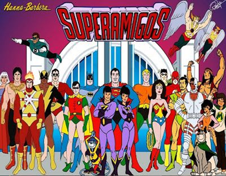 Superamigos (1973) animação Hanna Barbera Liga da Justiça